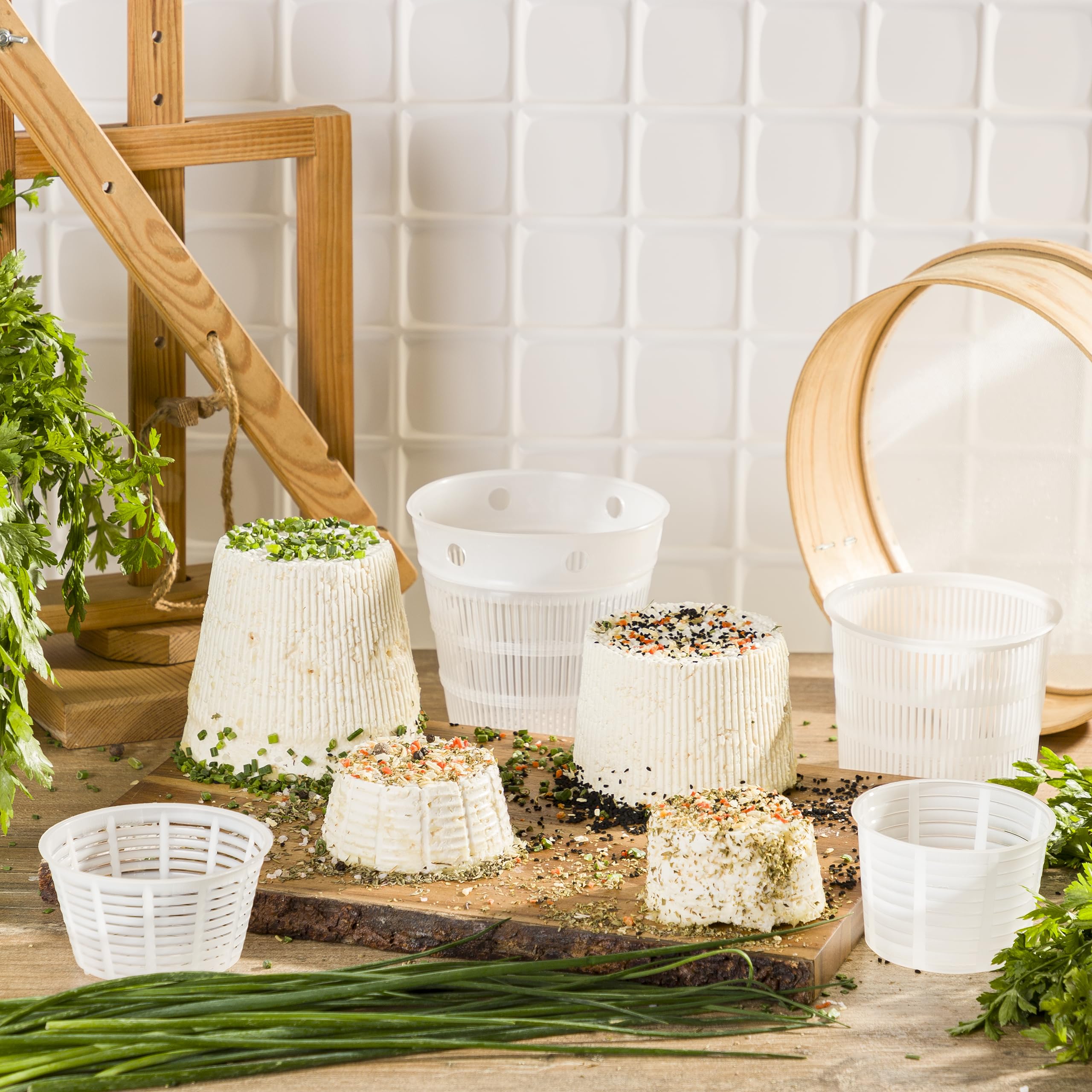 5x Kaasvorm 1,8 kg – Ricotta Maakkom – Kaasmand voor Zachte en Halfharde Kazen
