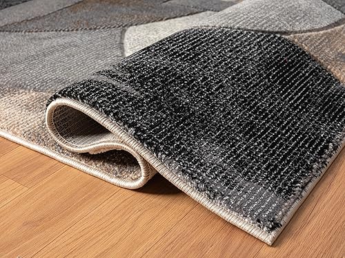 Miniatura 5 de *Decoración de alfombra de área para sala de estar, dormitorio u oficina, lavable a máquina, con diseños florales, geométricos, desgastados y