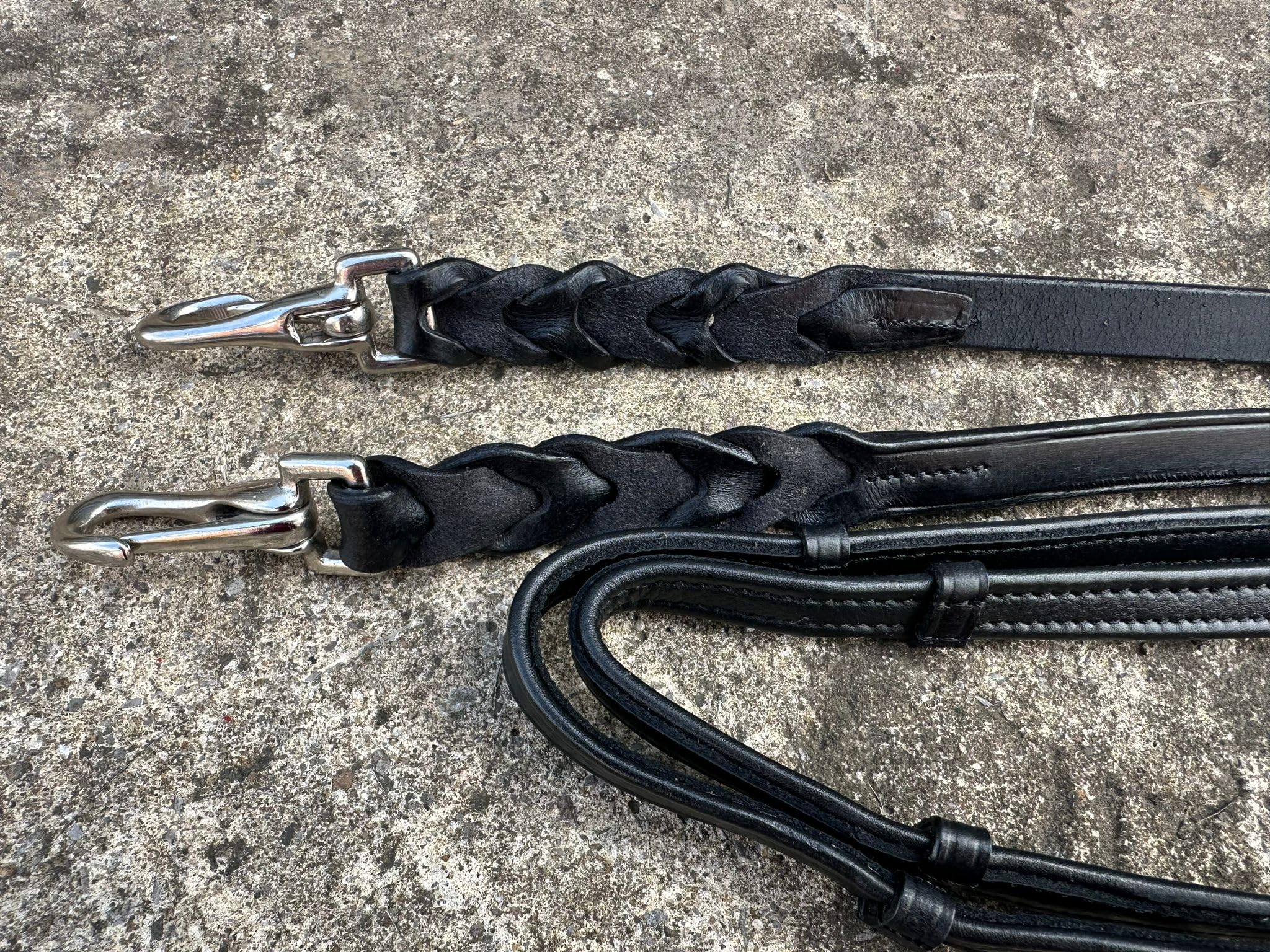 Equipride Leather Reins For Working Hunter Bridle with Quick Release Snap Hooks (Cob, Brown)