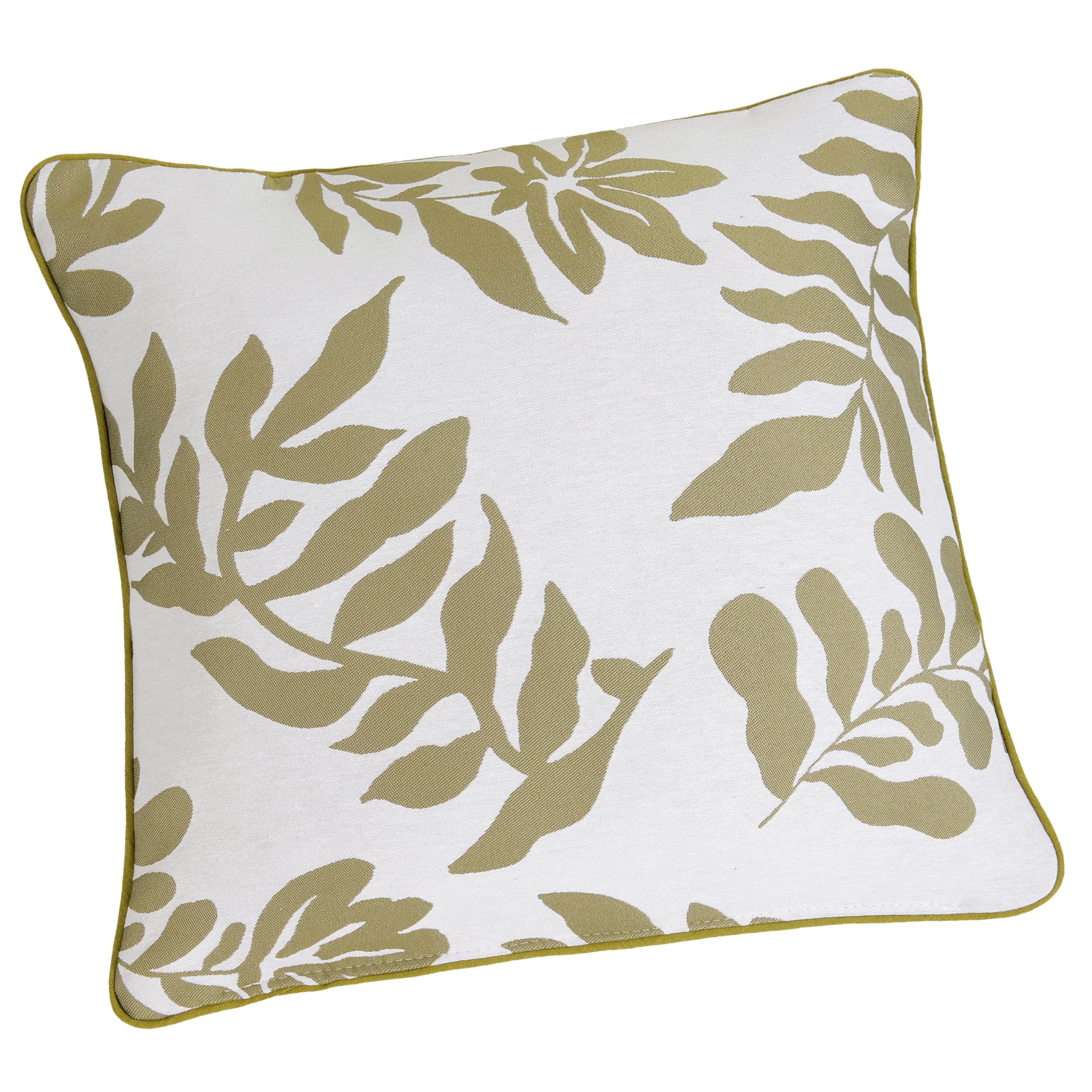 Coussin garni éco-responsable vert bouteille style nature 45x45