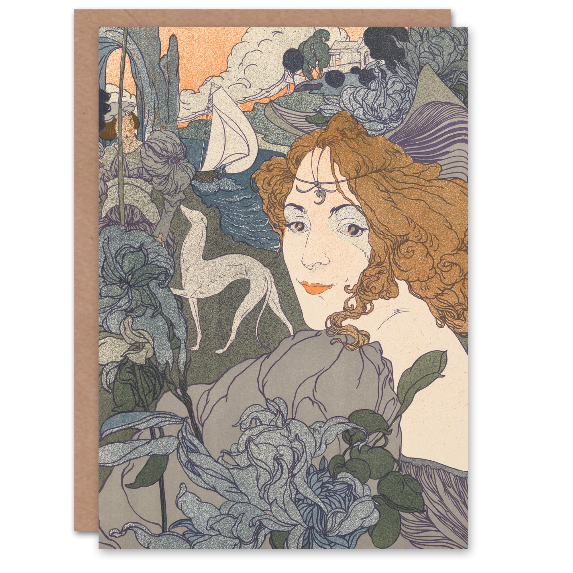Artery8 Georges de Feure Art Card Homecoming Dream Painting
