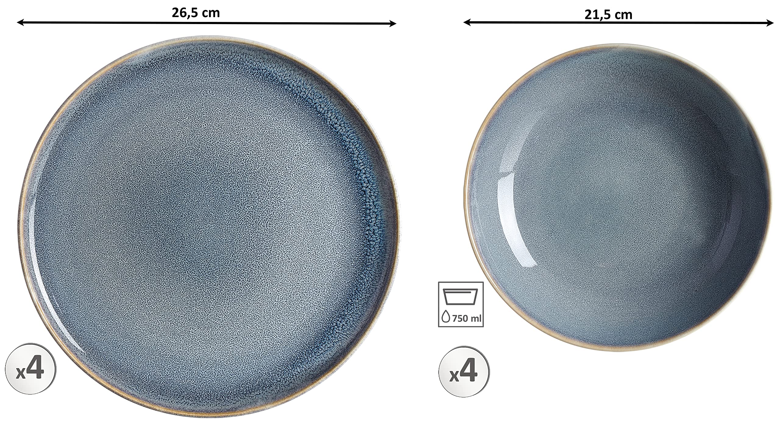 Ritzenhoff & Breker Müslischale 750ml 6er Set Skagen stone ab 53,88