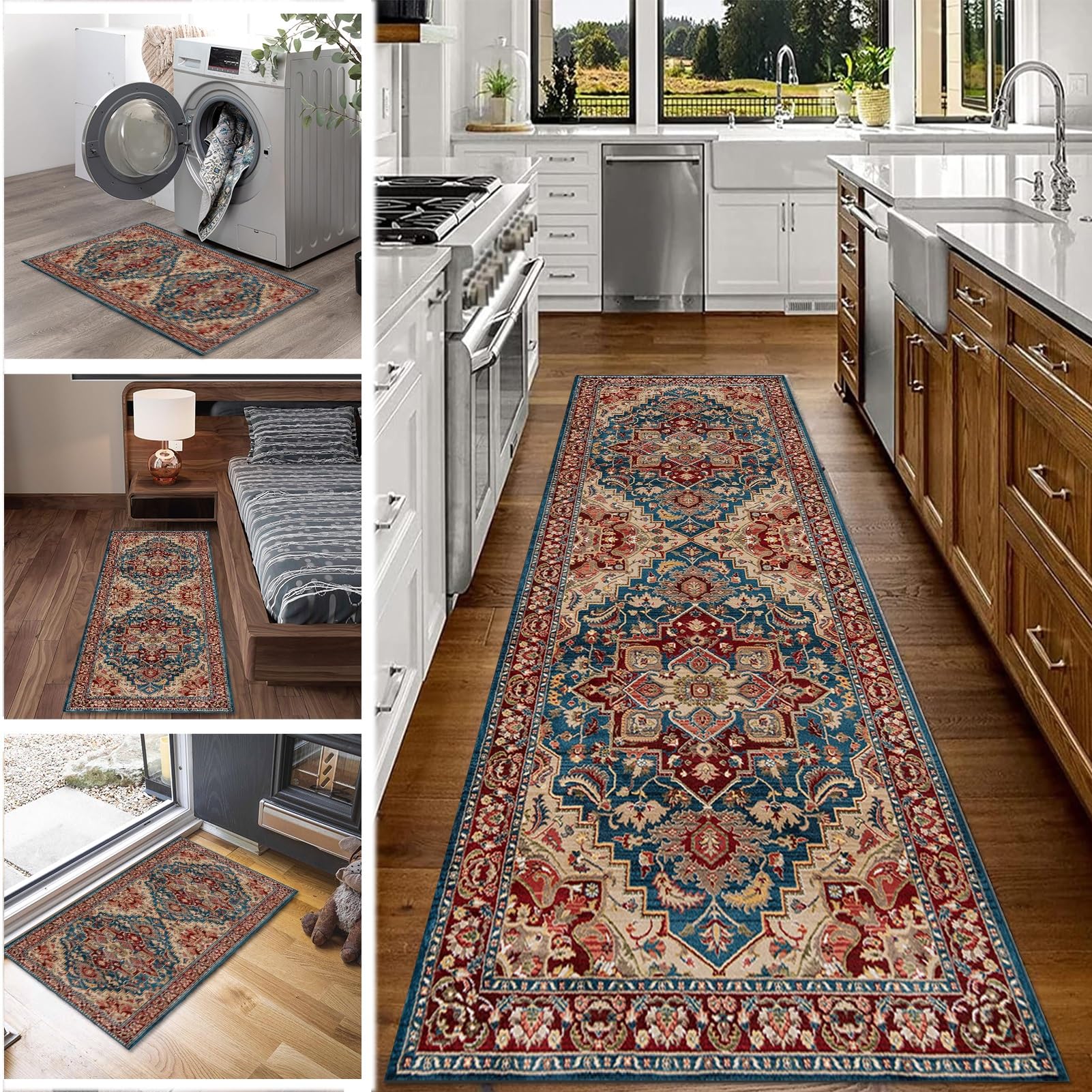 Tapis de couloir antidérapant long étroit cuisine entrée chambre décoration