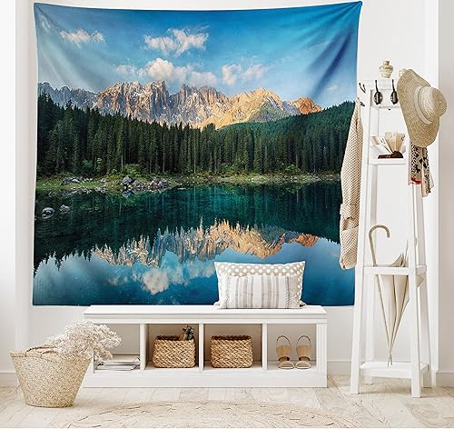 Miniatura 2 de Ambesonne - Colección de decoración de la casa de la granja la cálida primavera del sol brillando a través del toldo de los árboles de haya altos