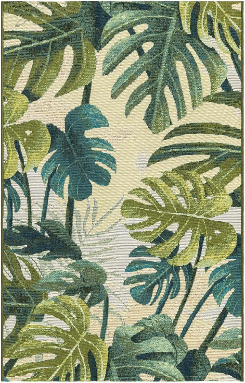 Unique Loom Outdoor Botanical Collection Area Rug - Longwood (3' 3" x 5' 3" Rectangle, Green/ Olive)