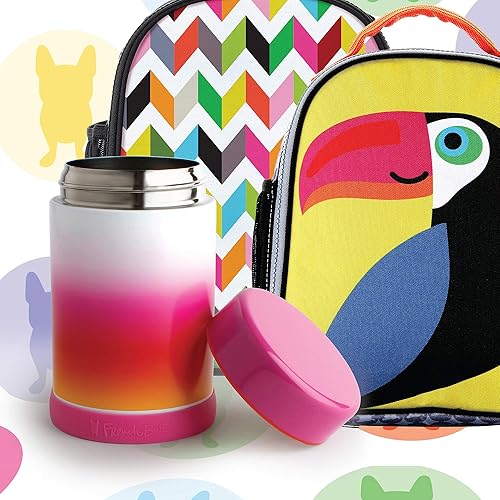 Miniatura 5 de French Bull Termo de acero inoxidable a prueba de fugas para almuerzo caliente, con aislamiento al vacío, recipiente para sopa de alimentos, tapa de