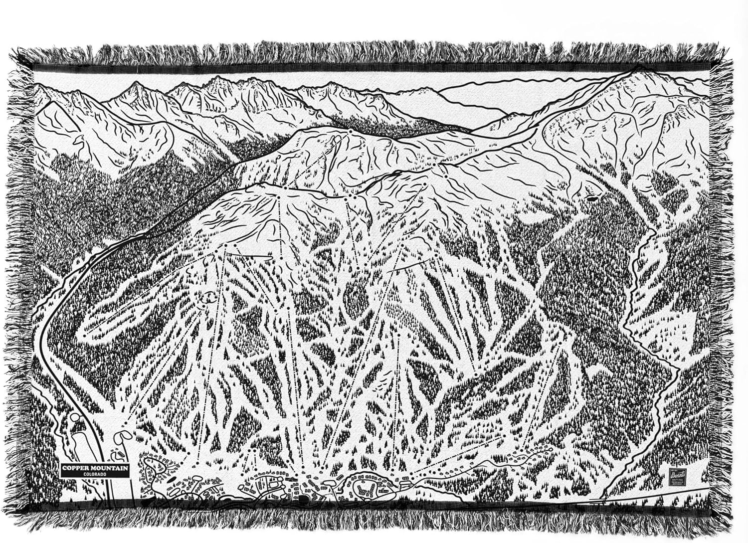 Copper Mountain Colorado Ski Trail Blanket