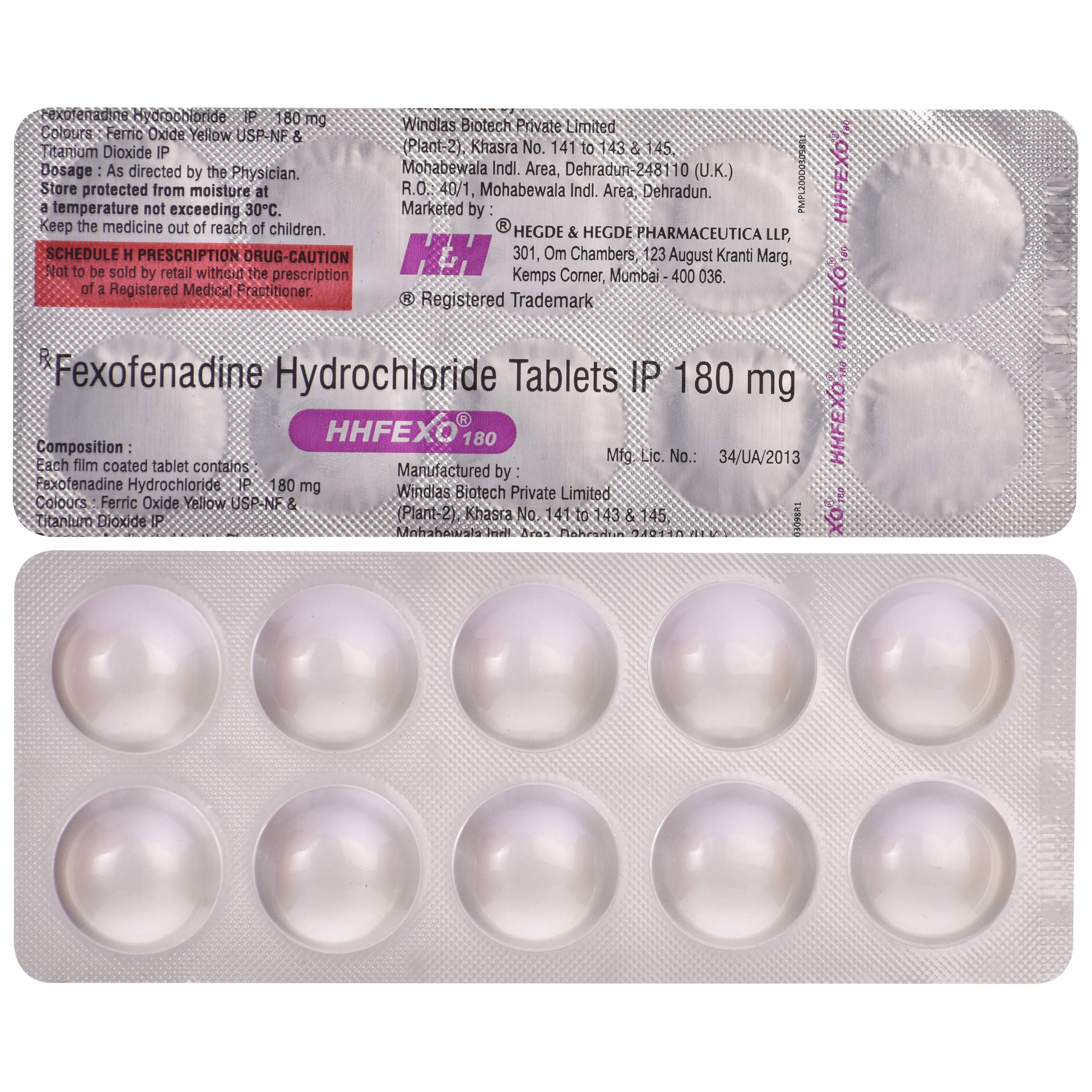 Hhfexo 180 - Strip of 10 Tablets