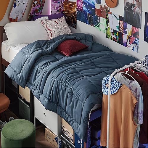 Miniatura 2 de Bedsure Paquete de relleno de edredón individual XL, sábanas individuales XL, color azul marino