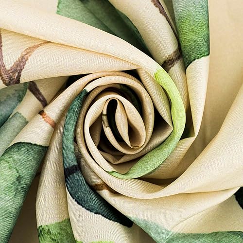 Miniatura 6 de HVEST Tapiz de hojas de eucalipto para colgar en la pared, hojas de eucalipto verdes sobre fondo beige, tapiz para colgar en la pared, tapiz de