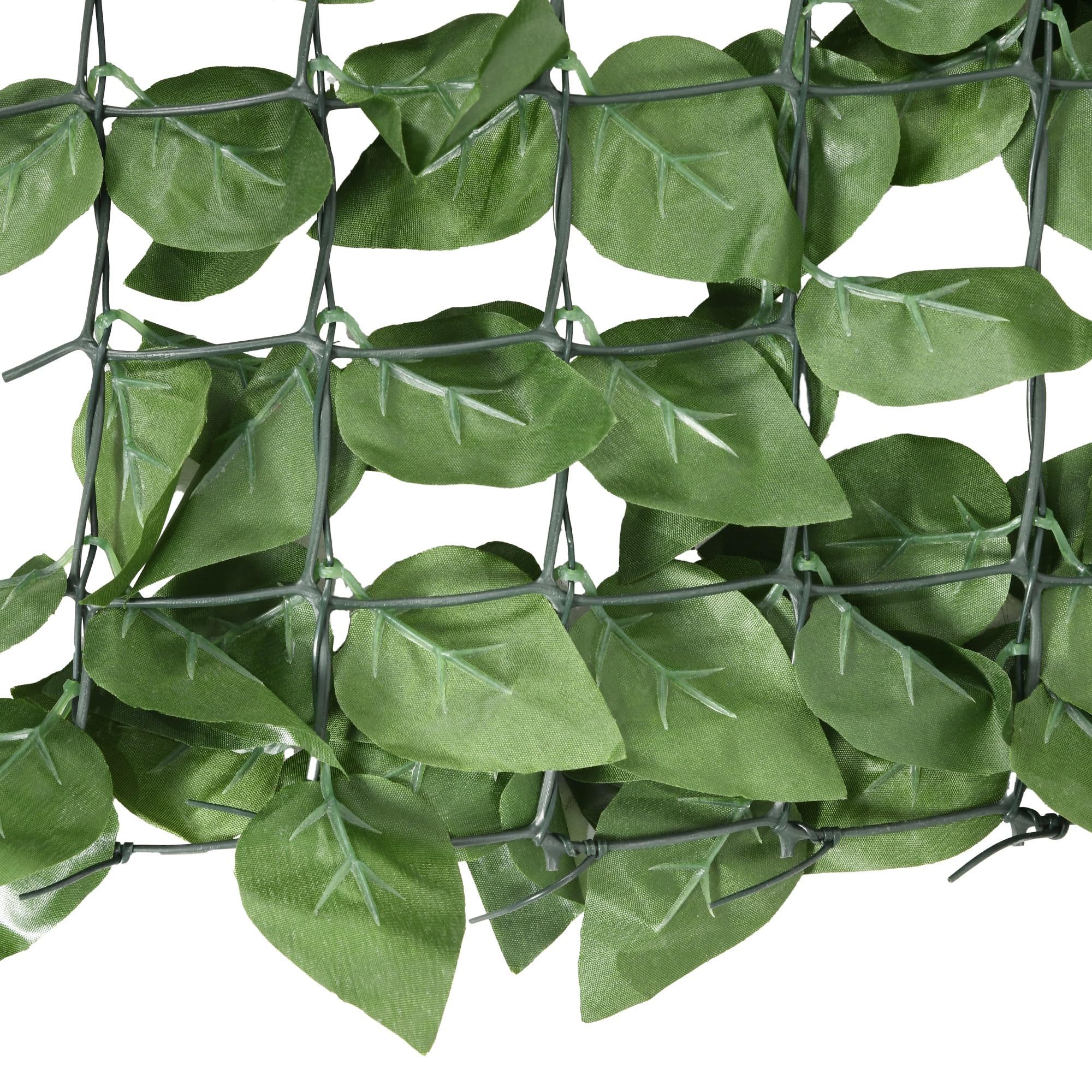 Outsunny Rotolo di Siepe Finta di Faggio in PE 300x100 cm, Verde Scuro | per Balcone e Giardino, Siepe Artificiale da Esterno, Foglie di Edera, Protezione UV