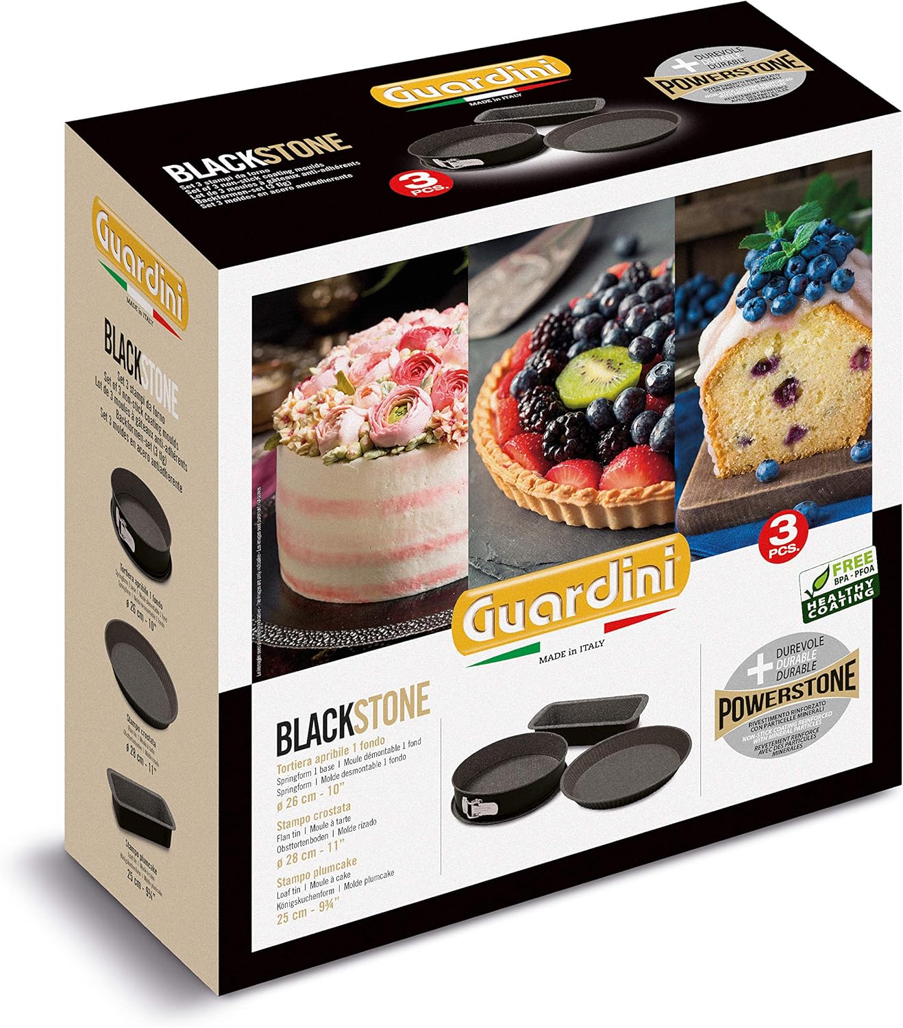 Blackstone Set Oven Moulds, Steel, Black/Stone Grey, 4 Units