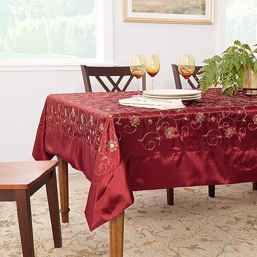 Miniatura 7 de Hermoso mantel navideño con diseño bordado y lentejuelas