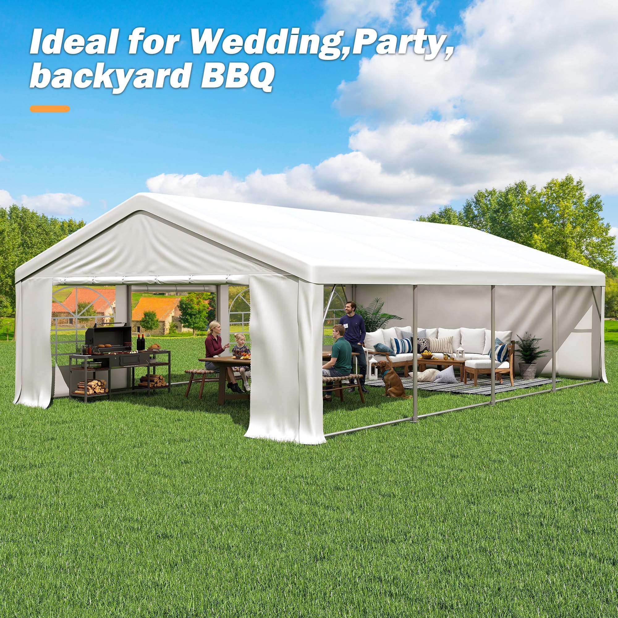 Amazon.com: 20' x 29.5' Heavy Duty Party Tent, Outdoor Large