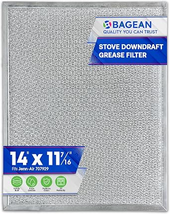 Bagean Downdraft Stovetop Filter Replacement 14 x 11.4 707929 Compatible with Jenn Air Filter Downdraft - Grease Cooktop Screen Fits Jenair Stove Filters - Blocks Grease & Protecting the Oven 1-Pk
