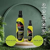 Vista 6 de Esha Spray de protección térmica para cabello rizado 3C y 4C, hasta 450F, para pelucas sintéticas y cabello natural, ingredientes veganos sin