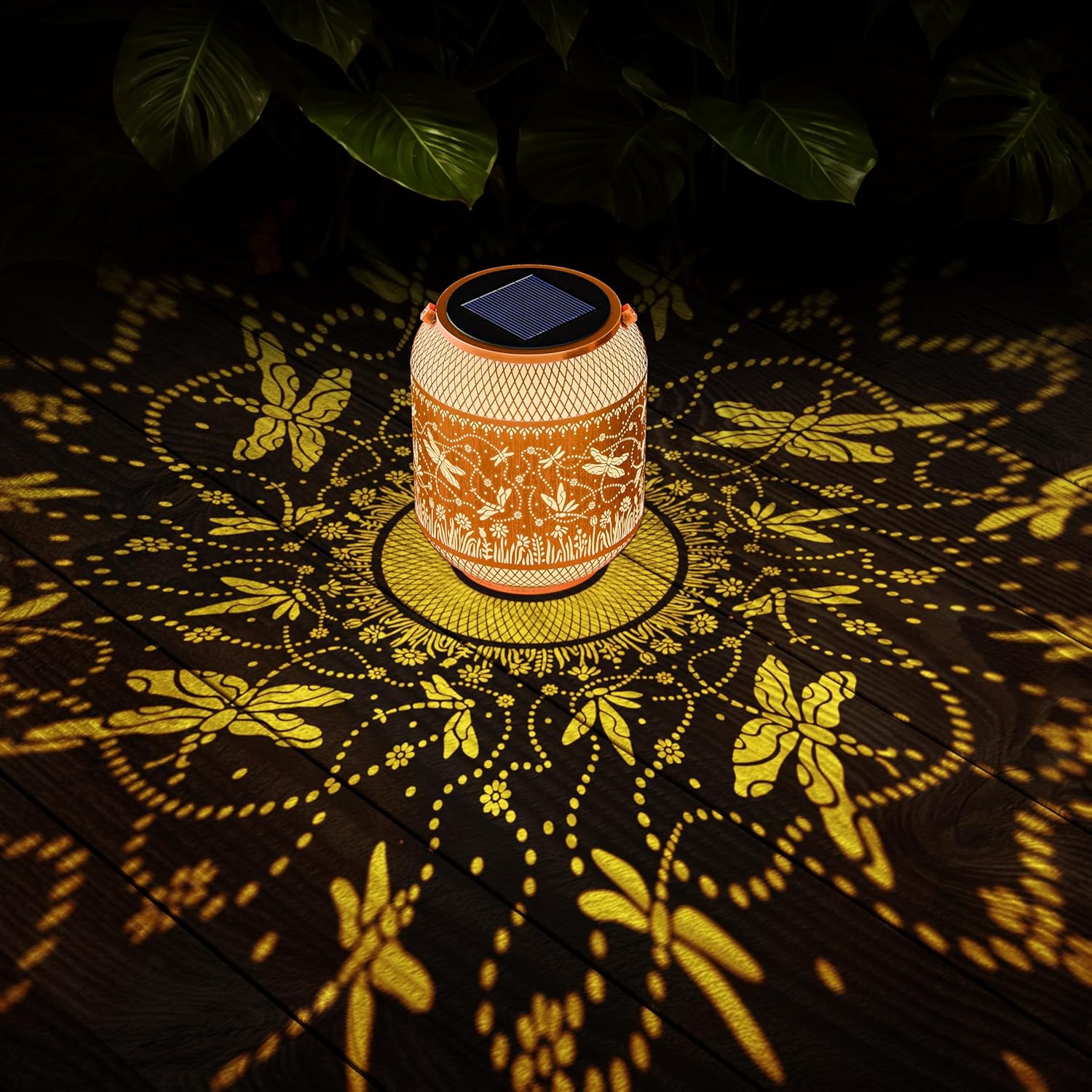 Dragonfly Solar Lanterns Outdoor Waterproof Decorative Garden Solar Lights for Outside,Hanging Metal Ornaments Decor for Outside Lawn,Patio,Balcony,Yard Dragonfly Gifts for Women