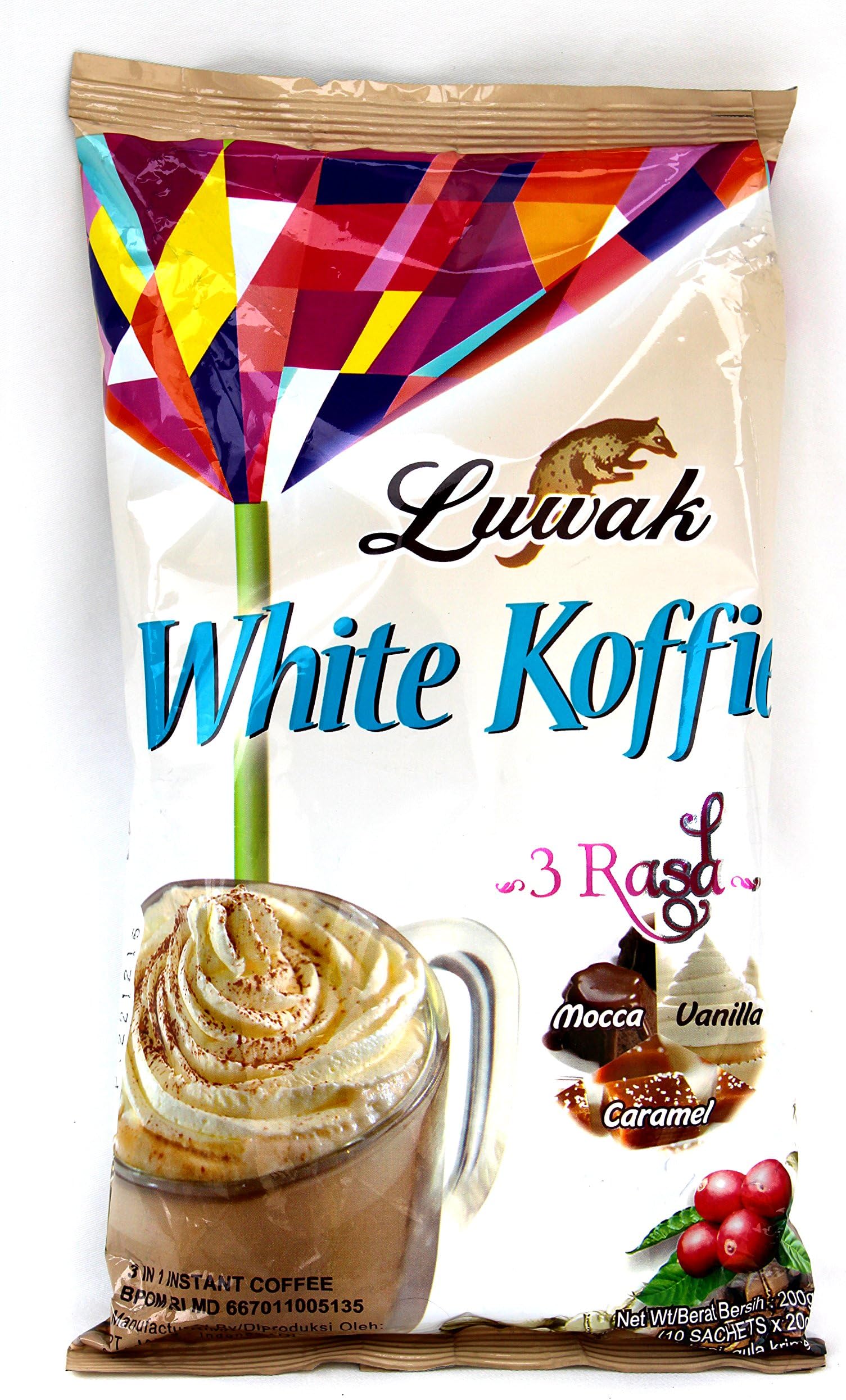 White Koffie 3 in 1 Coffee (Assorted Flavors / 10-ct) - 6.7oz (Pack of 3)