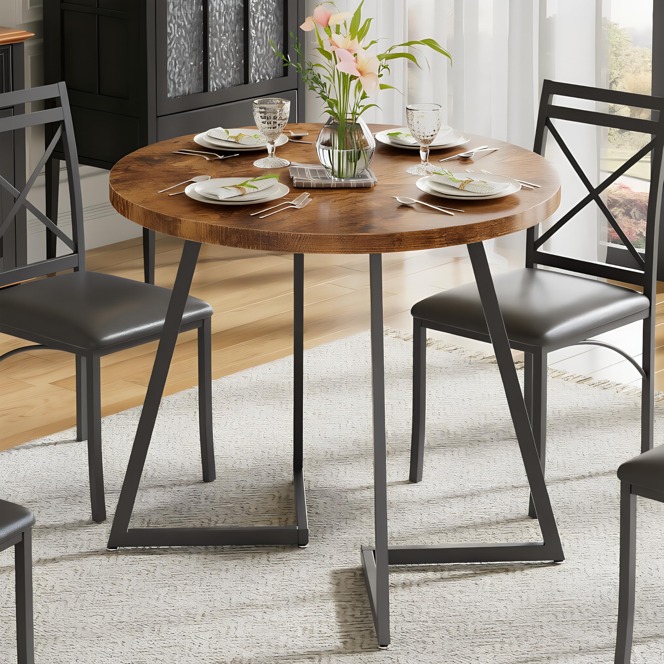 VECELO Round Dining Table