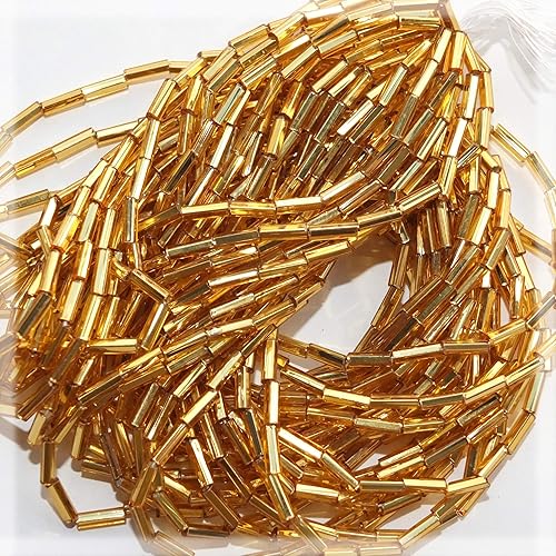 Oro Bugle Cuentas Tamaño 3 Cristal Checo Plata Forrado Completo Hank Preciosa disponible en Yaxa Costa Rica