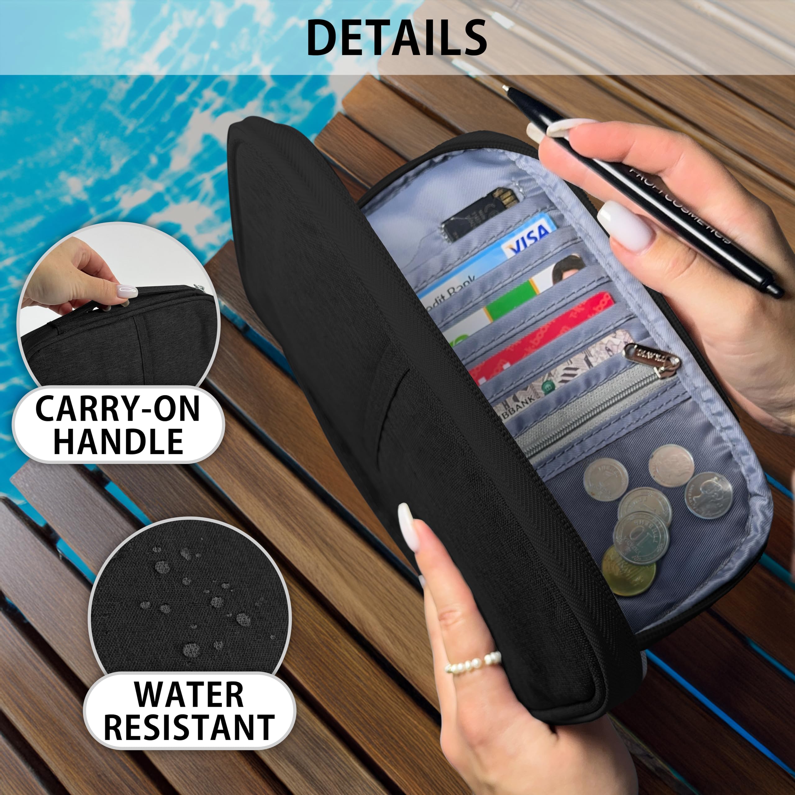 MyGadget Zamówienie_5_16, Czarny (Black), 3 Pasaportes, Minimalistyczny