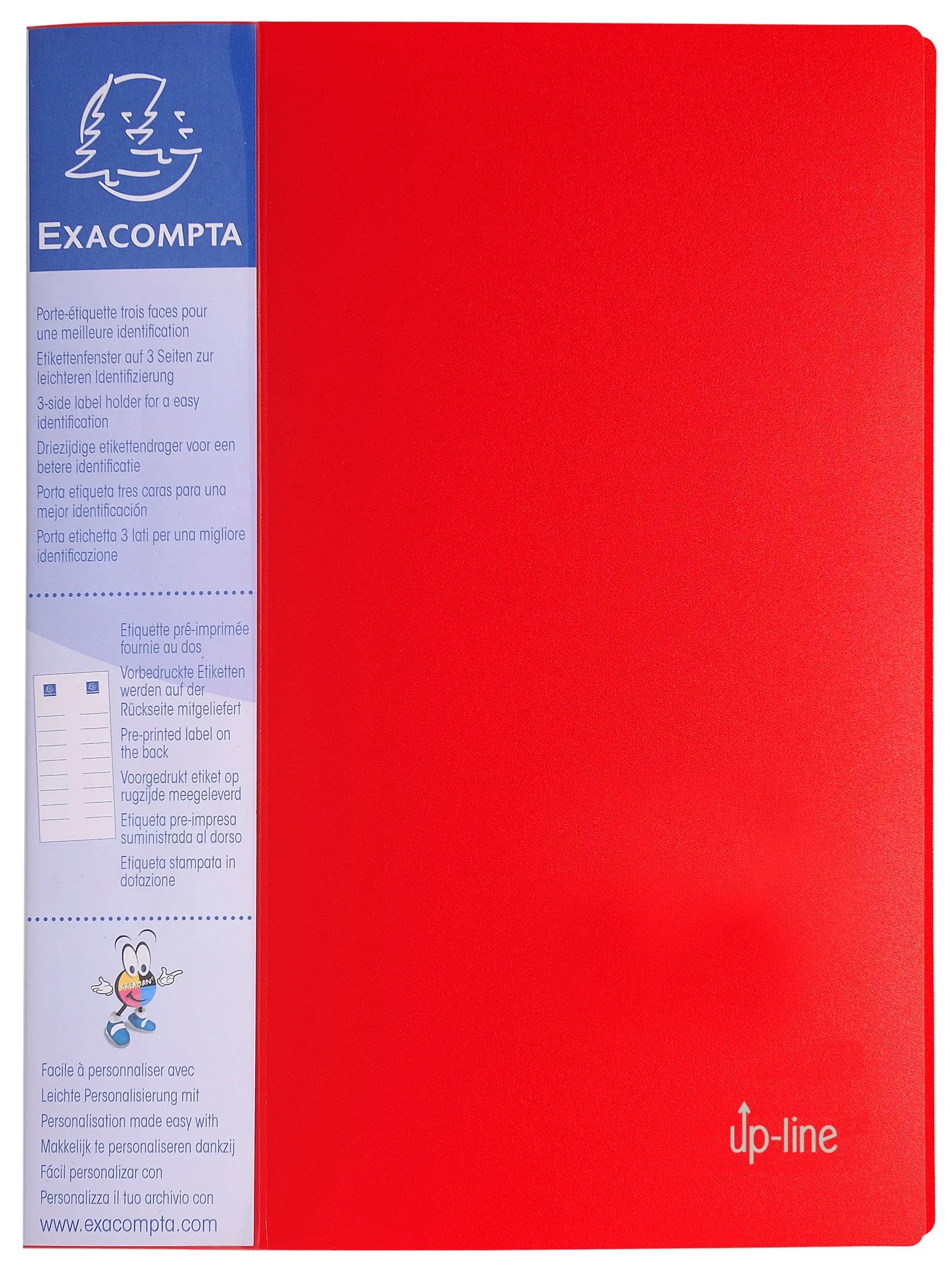 Protège-documents Exacompta en polypro rigide durable avec porte-étiquette 3 faces - 4