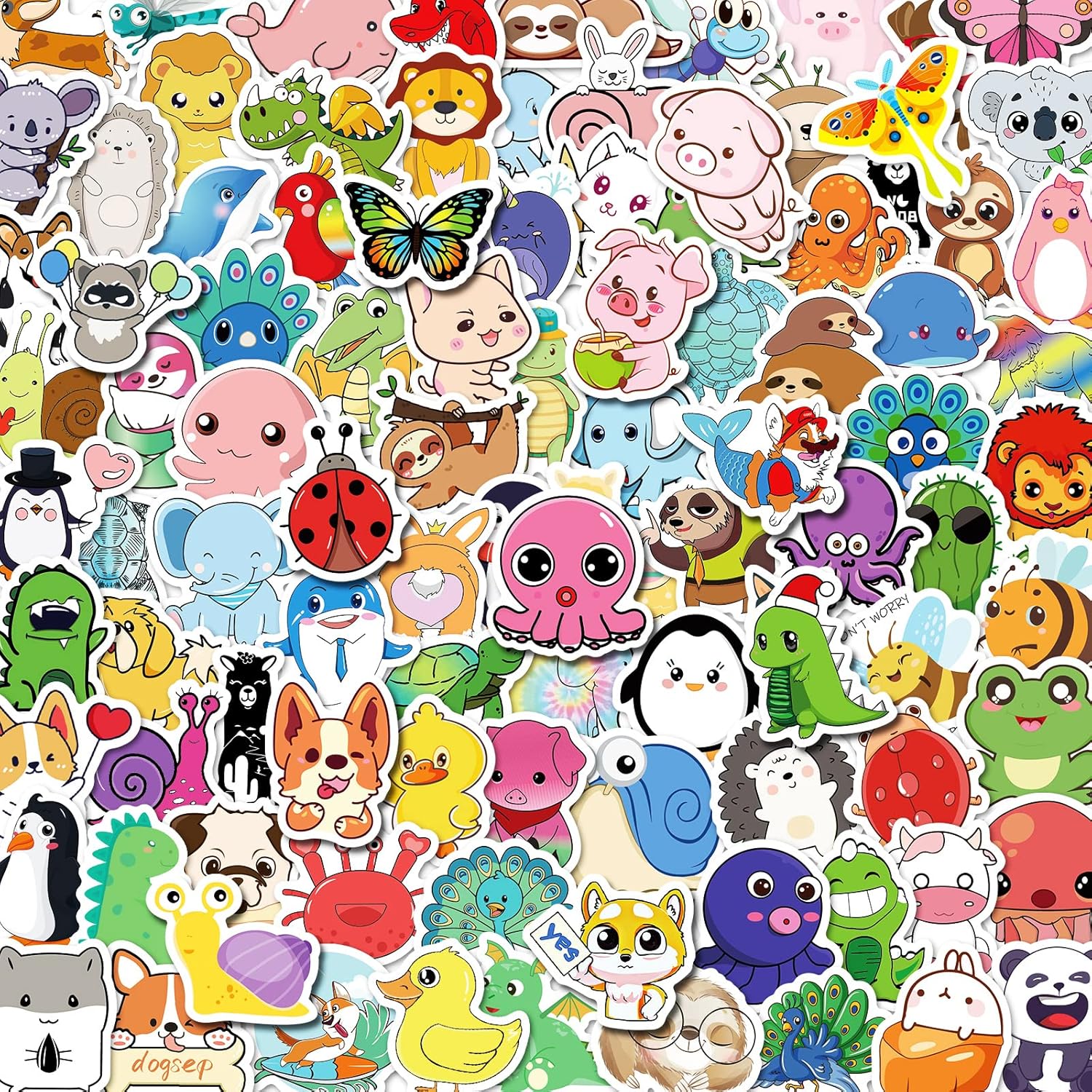 Amazon.com: 100Pcs Cute Stickers Kawaii, Anime Water Bottle Stickers ...