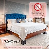 Vista 9 de Utopia Bedding - Elevadores de cama ajustables de 3, 5, 8 pulgadas - Juego de 4 elevadores de muebles resistentes para camas, sofá y escritorio
