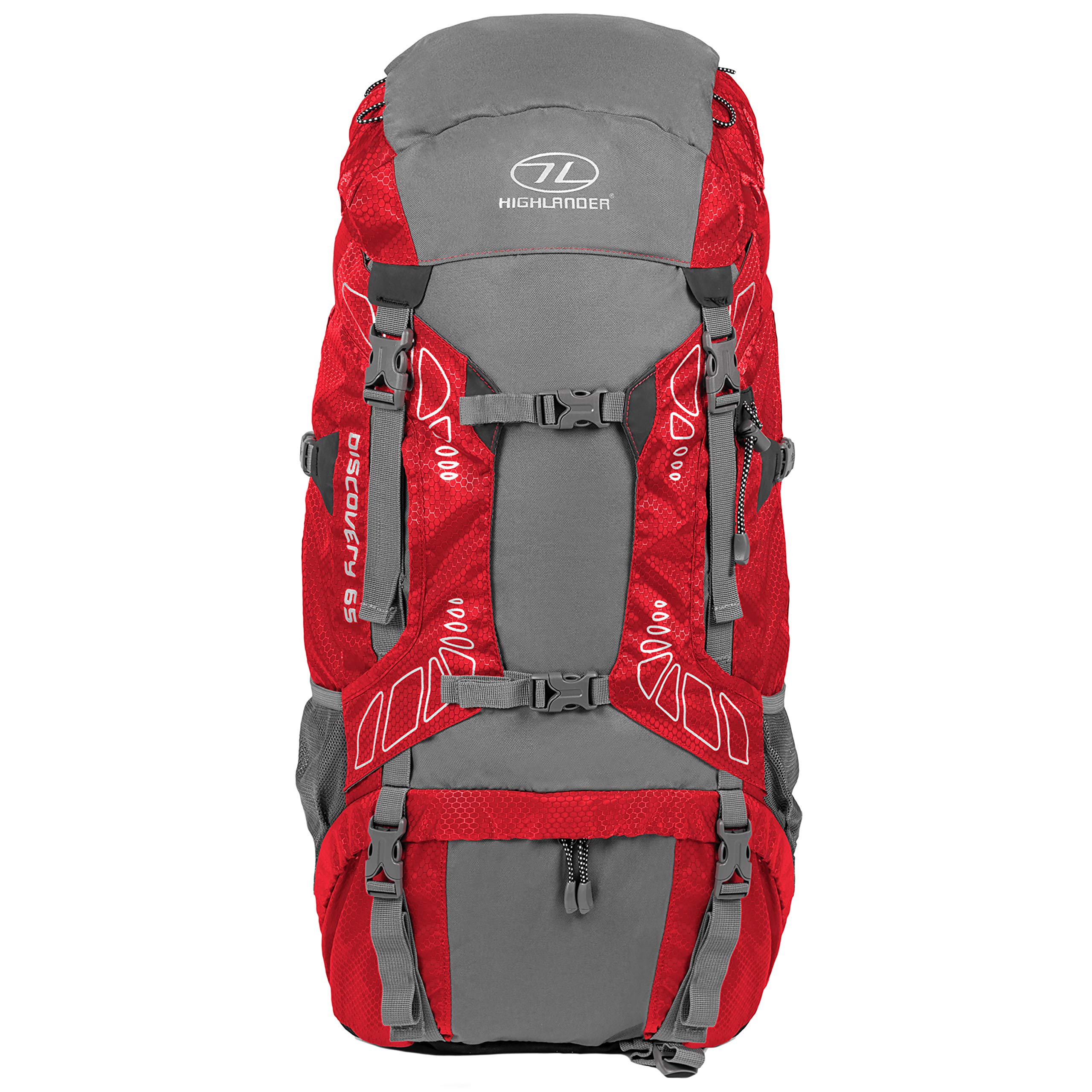 Highlander Lightweight Camping Rucksack - 45L | 65L | 85L - Large Hiking Backpack with Nylon Waterproof Cover – Unisex - Fits Any Hight Due To Adjustable Strap System — image 1