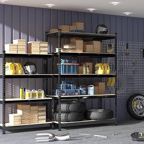 Miniatura 2 de PrimeZone Estantes de almacenamiento grandes de 47 pulgadas de ancho x 23.6 pulgadas de profundidad x 71 pulgadas de alto, paquete de 4 estantes de
