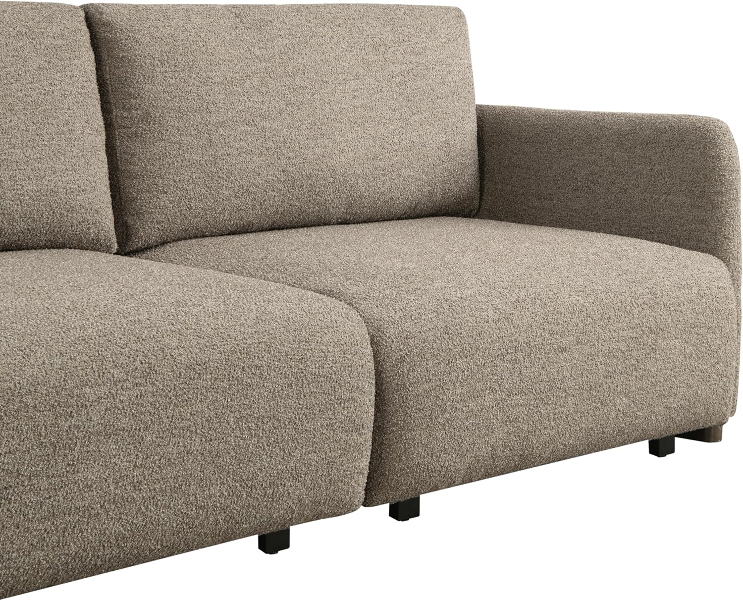 Serta Vail 86" Convertible Sleeper Sofa, Queen Size, Wall-Hugging Dreamglide Mechanism, Dreamcoil Comfort, Boucle Fabric, Brown