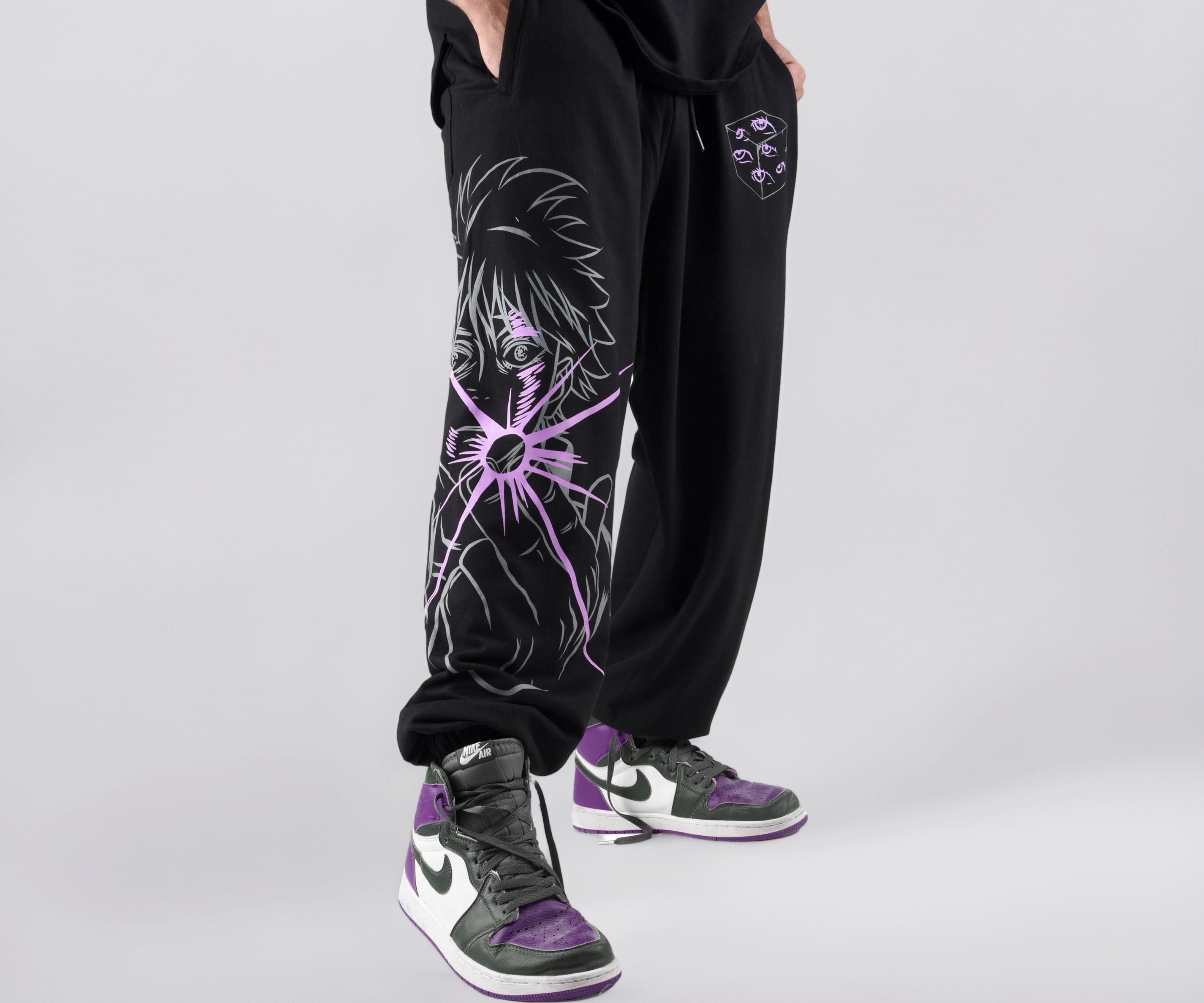 ComicSense.xyz Unisex Anime Joggers for Men & Women, Hollow Purple