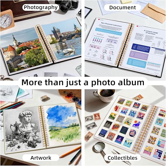 8x10 Photo Album 20 Pockets Linen Cover Kids Artwork Beige | DIY cover window, Acid free sleeves, School photos, Kids artwork, Certificates, Memory keepsake