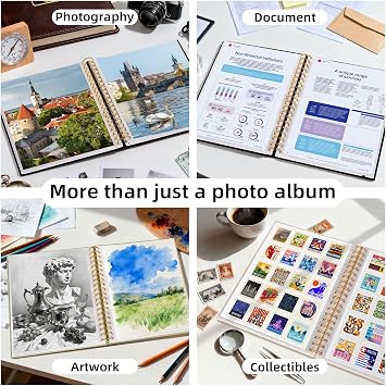 8x10 Photo Album 20 Pockets Linen Cover Kids Artwork Beige | DIY cover window, Acid free sleeves, School photos, Kids artwork, Certificates, Memory keepsake