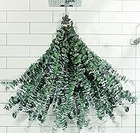 Vista 1 de Paquete de 30 tallos de eucalipto secos para ducha, eucalipto natural real de 17 pulgadas para ducha, ramas de hojas secas para relleno de jarrón