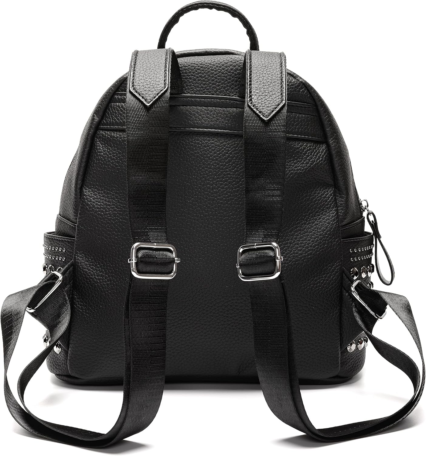 Black Faux Leather Studded Gothic Rhinestone Motorcycle Biker Mall Goth Bag and Backpack Purse - Gothic Gifts for Women - Image 8