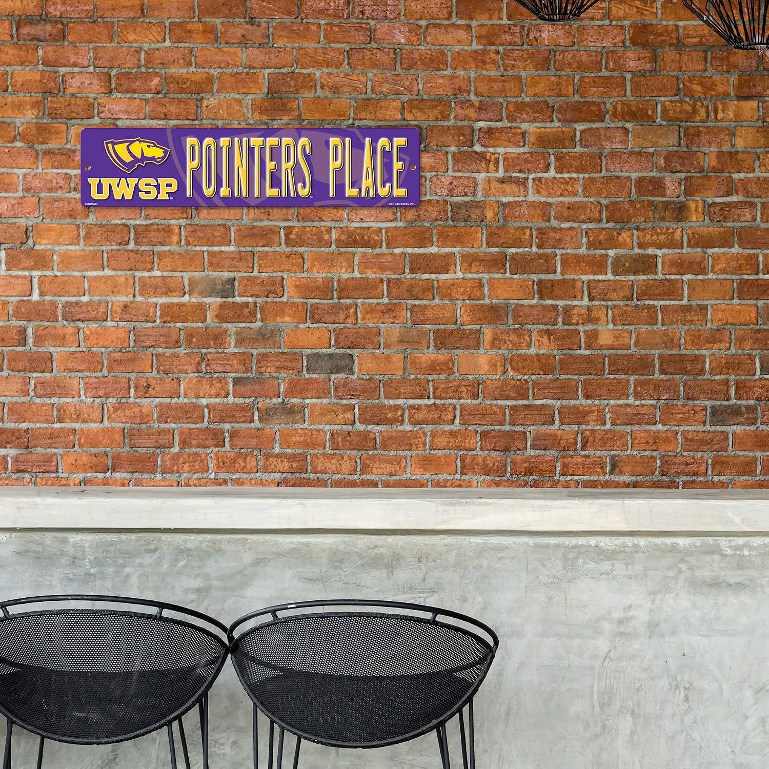 NCAA Wisconsin-Stevens Point Pointers 16-Inch Plastic Street Sign Décor, Team Color, 3.75 x 16-" - Image 3