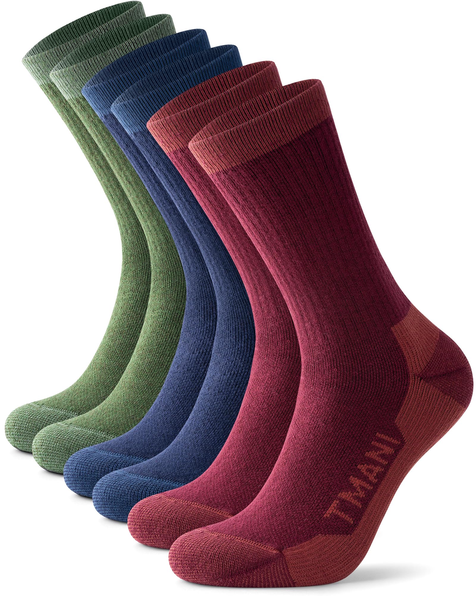 PULIOU Socks for Men Women, Lightweight Merino Wool Hiking Socks Moisture Wicking Breathable Cushion Socks for Walking Running Outdoor, Multipack,3 pairs