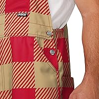 Vista 5 de FOCO NFL mens Nfl Team Logo Plaid Bib Overalls
