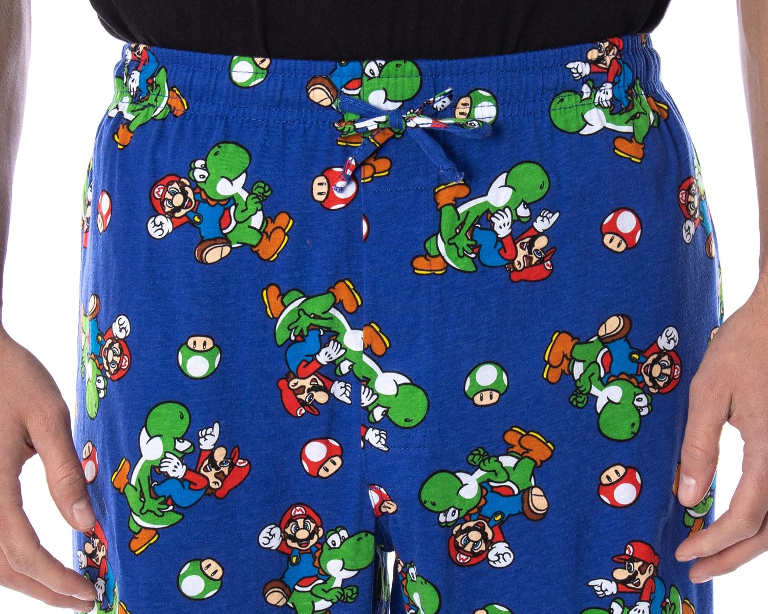 Nintendo Men's Mario and Yoshi Power Up Soft Touch Cotton Pajama Pants - Image 3