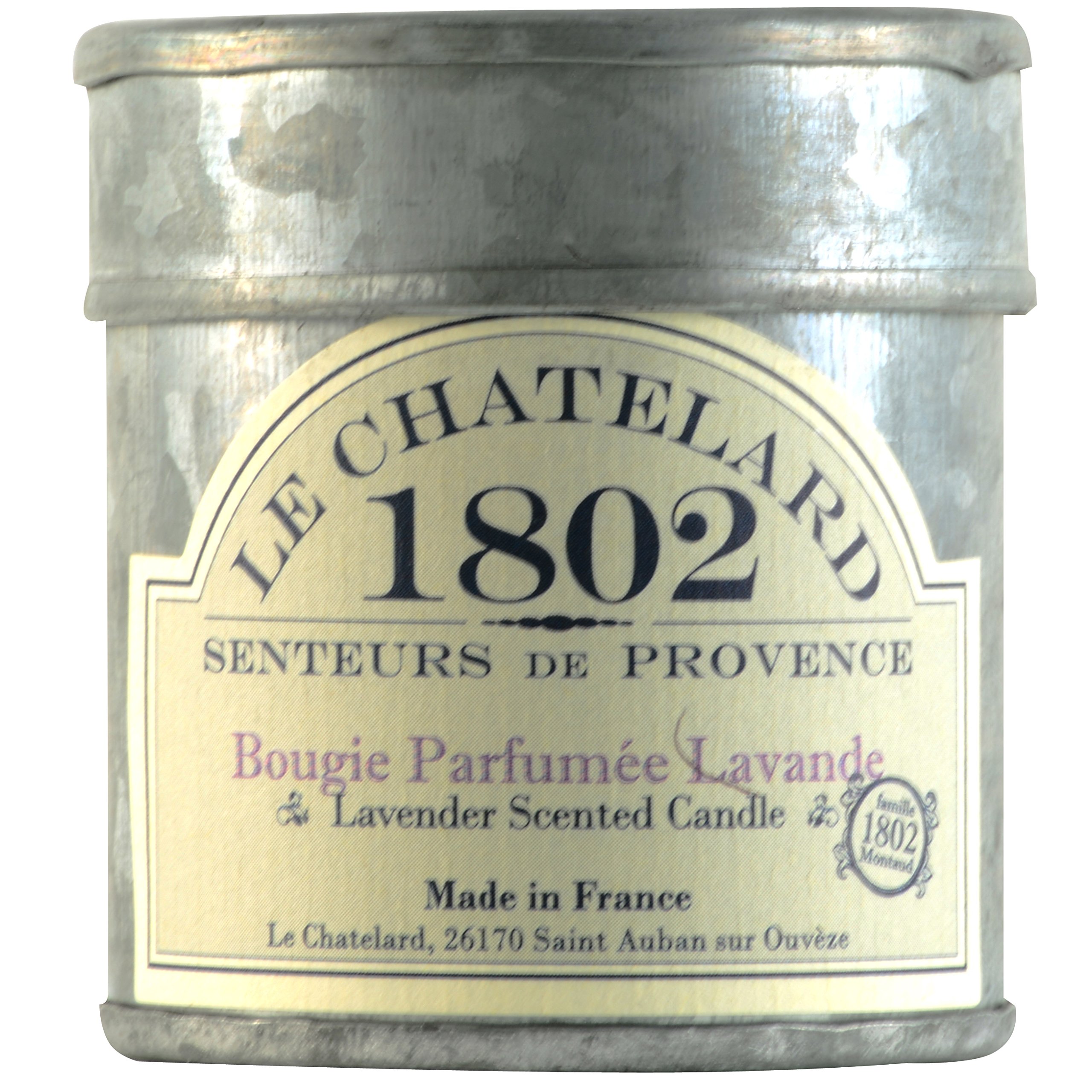 Le Chatelard 1802 Lavender Scented Candle in Metal Box 100g