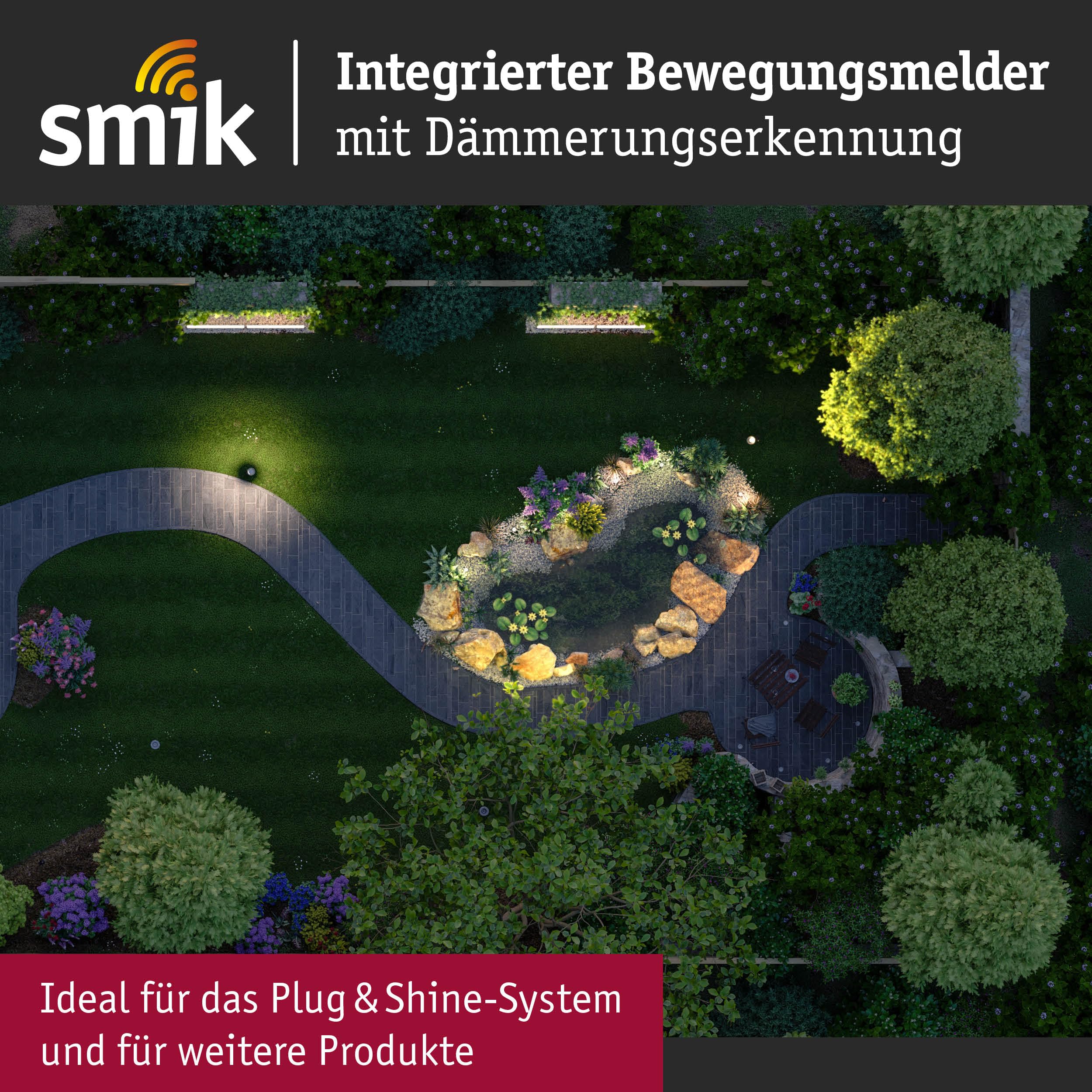Paulmann 50136 Sensor Smart Home Zigbee Outdoor IP44 Schwarz smik Motion Sensor Outdoor