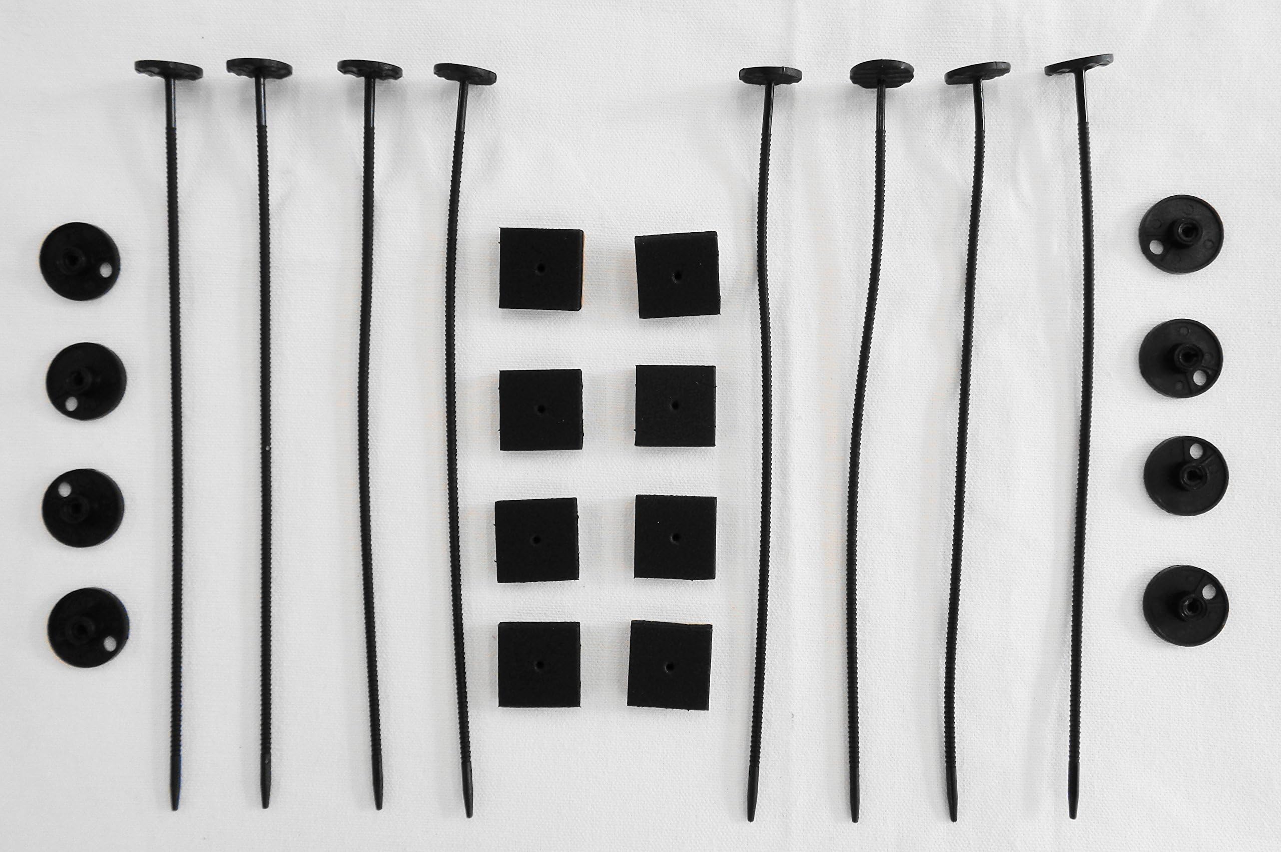 Plastic Universal Radiator Mount Mounting Kit Electric Fan Tie Strap - TWO KITS
