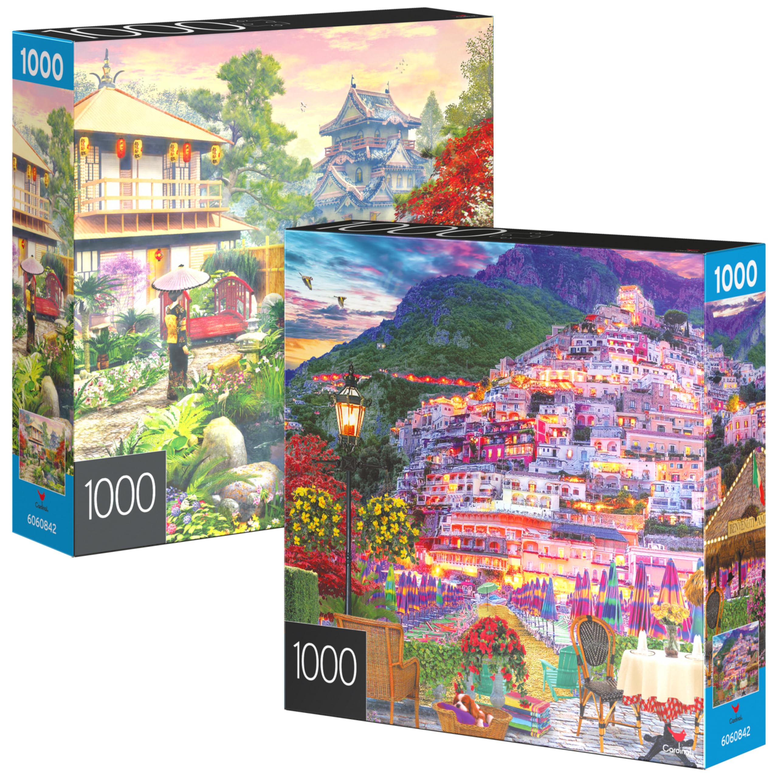 Spin Master Games, 2-Pack of 1000-Piece Jigsaw Puzzles, Amalfi