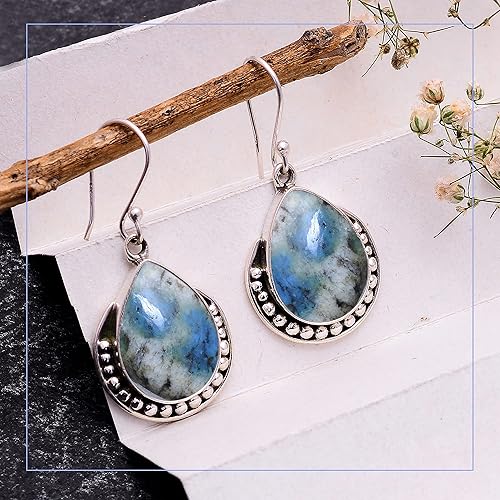 Miniatura 3 de Veracity Jewelry Sterling Silver Gemstone Earrings For Women & Girls - Gift For Her Birthday Anniversary Wife Mom Girlfriend Sister - Dangle
