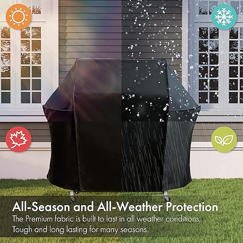 Miniatura 2 de G128 - Cubierta de parrilla negra, cubierta de parrilla de gas de 30 pulgadas, impermeable, resistente a los rayos UV, se adapta a la mayoría de