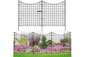 6 Ft Tall Prefab Metal Fence Panels for Yards & Gardens (6 Pack)