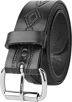 Men's Top Grain Vintage Distressed leather Belt,easy to