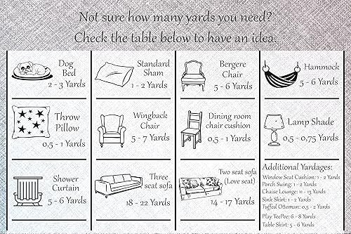 Miniatura 8 de Sa-Ze The Yard, tela de tapicería de lino sintético de poliéster, material de calidad con paleta de cuatro colores, reparación duradera de sofás