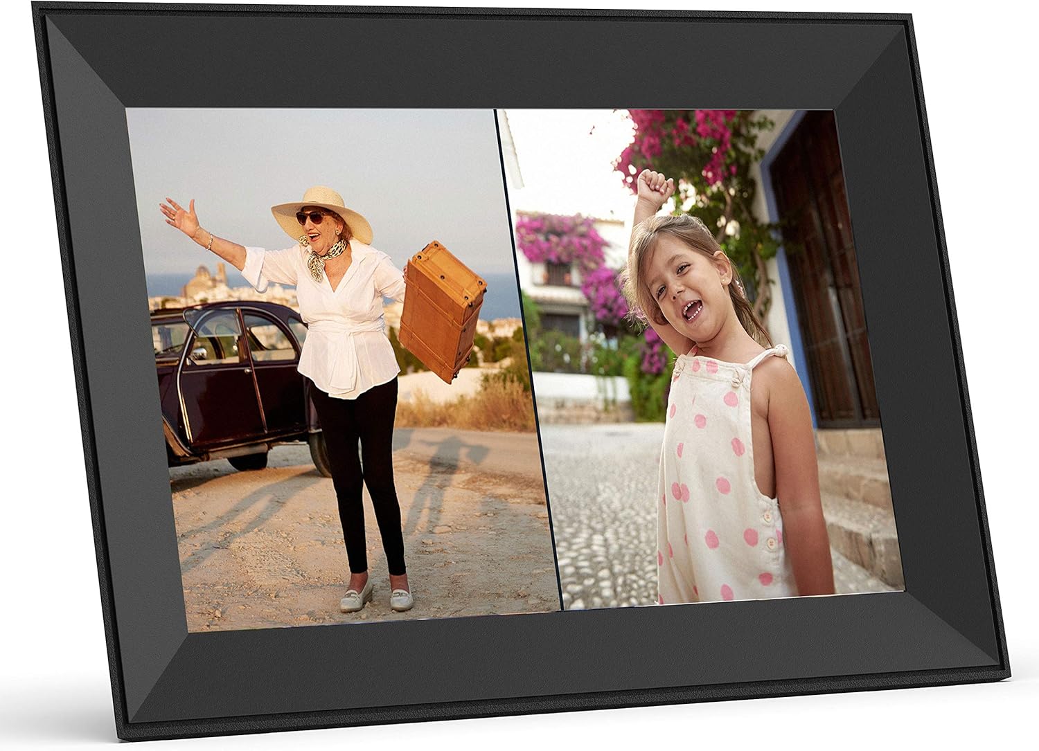 Aura Carver Smart Digital Picture Frame 10.1 Inch HD WiFi Cloud Digital Frame Free Unlimited Storage Easy Setup to Send Photos Remotely Via App More Secure Than Email : Camera & Photo